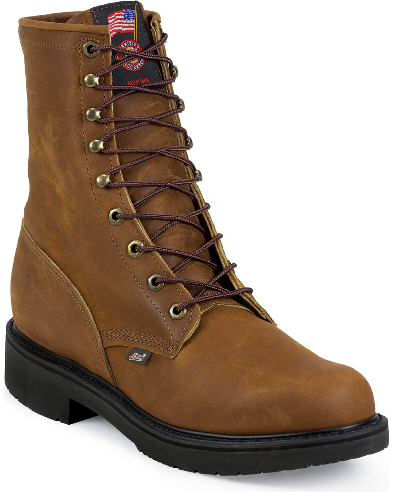black justin work boots