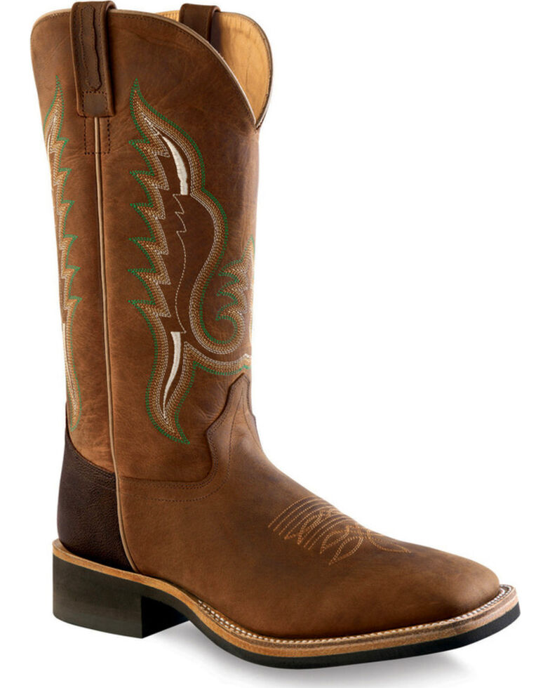 Old West Men's Brown Cowboy Boots Square Toe Boot Barn
