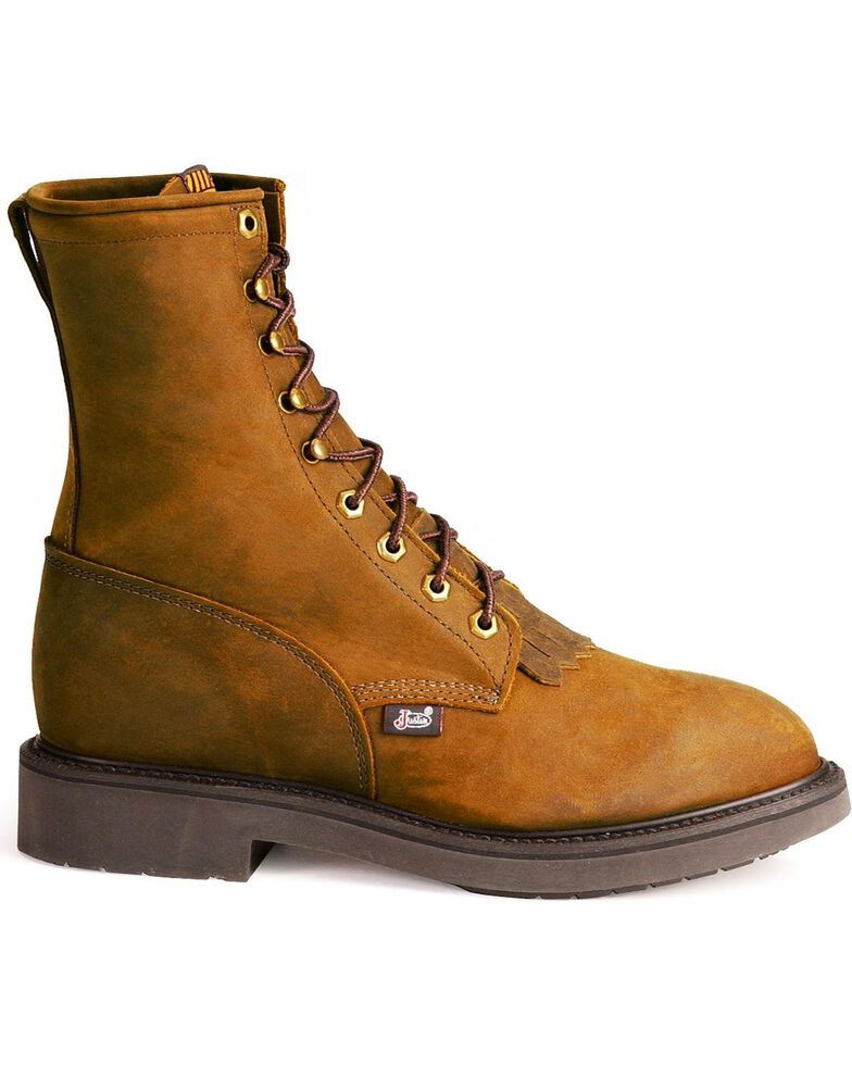 Justin Men's 8" Lace Up Steel Toe Work Boots Boot Barn