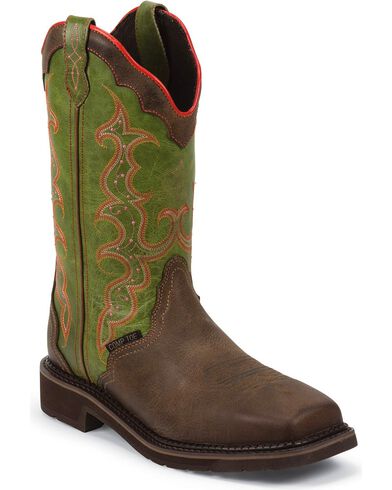 justin original work boots composite toe