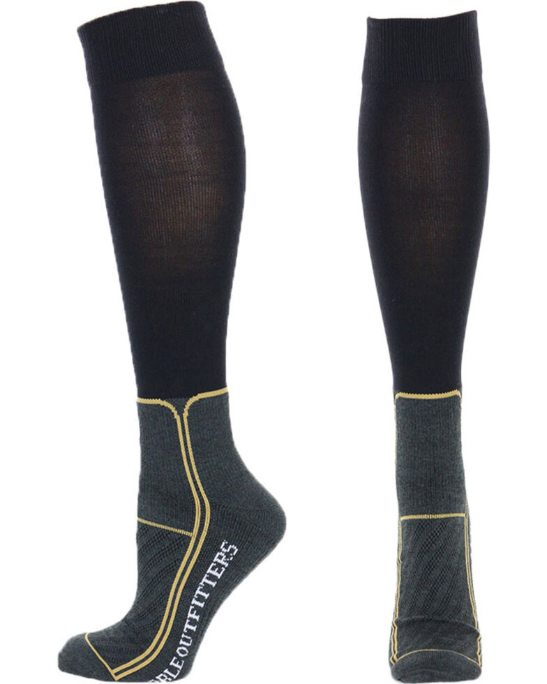 justin boot socks over calf