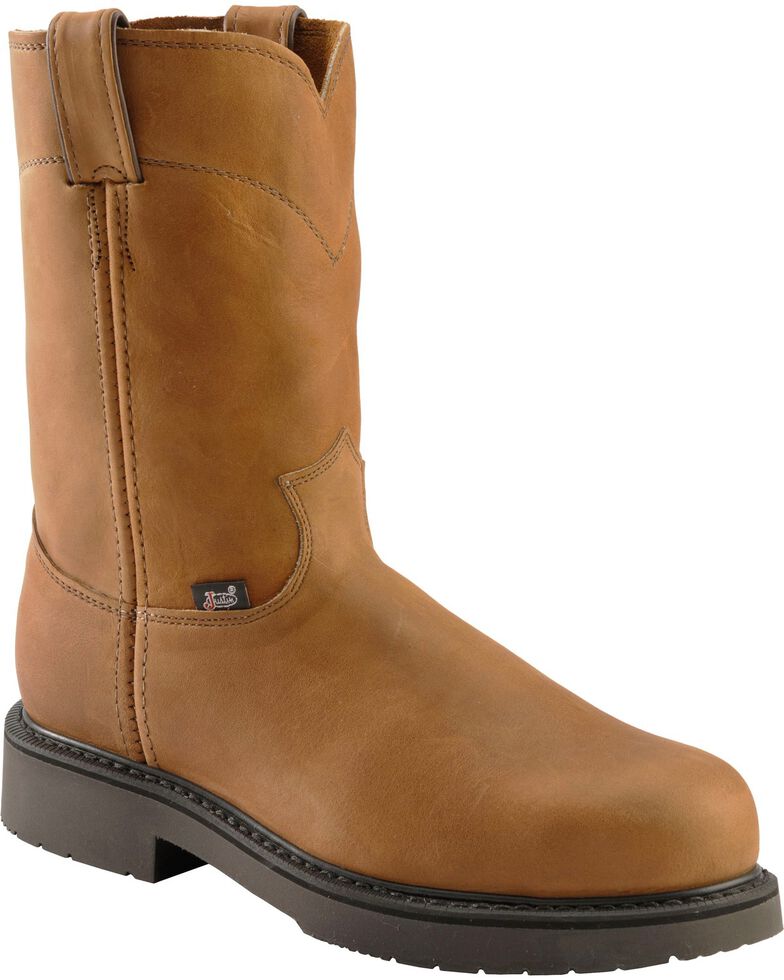 Justin Men's Utah Western PullOn Work Boots Boot Barn