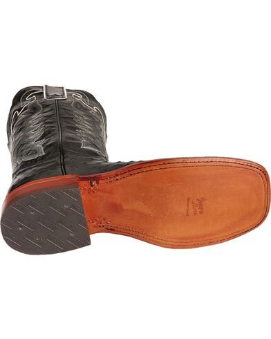 tony lama men's san saba full quill ostrich exotic boots