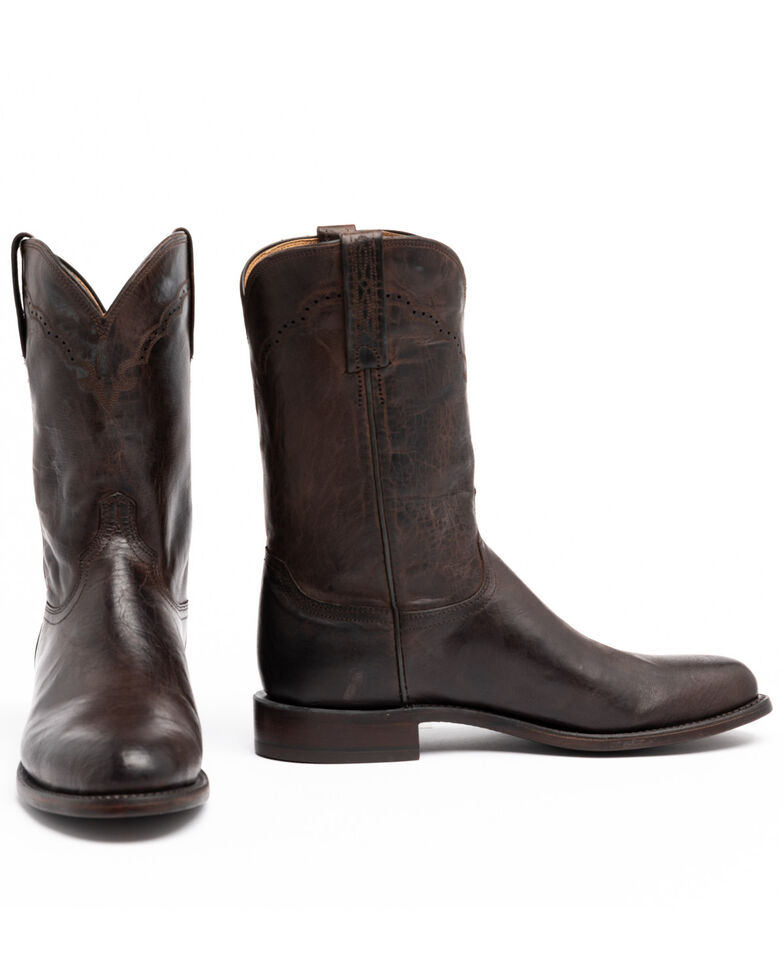 Lucchese Men's Shane Round Toe Goat Leather Western Boots Boot Barn