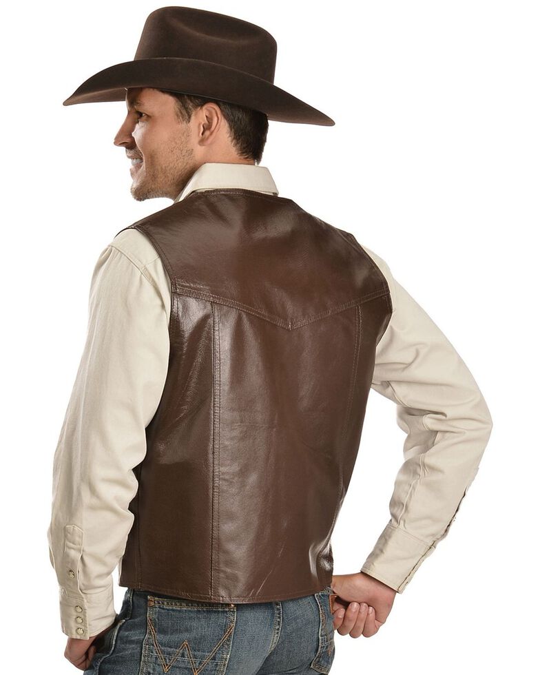 Vintage Leather Western Yoke Genuine Leather Vest Boot Barn