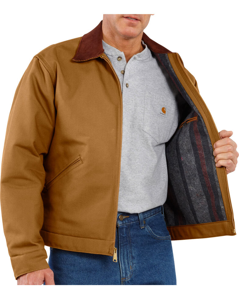 Carhartt Men's Duck Detroit Blanket Lined Canvas Jacket Boot Barn