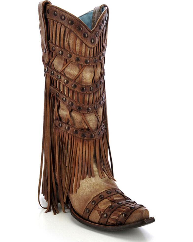 Corral Women's Fringe Layered Western Boots | Boot Barn