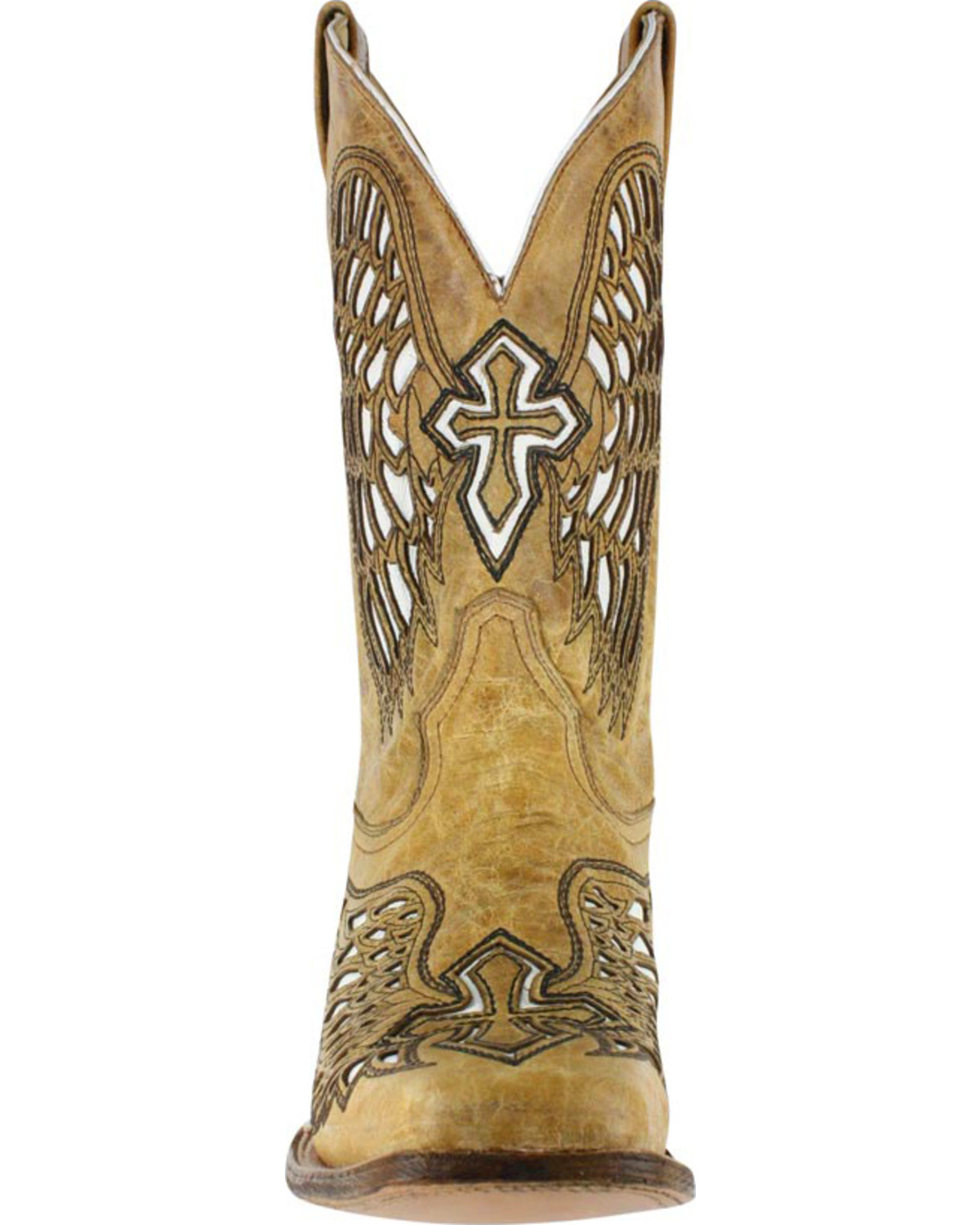 Corral Men's Square Toe Wing and Cross Inlay Western Boots Boot Barn