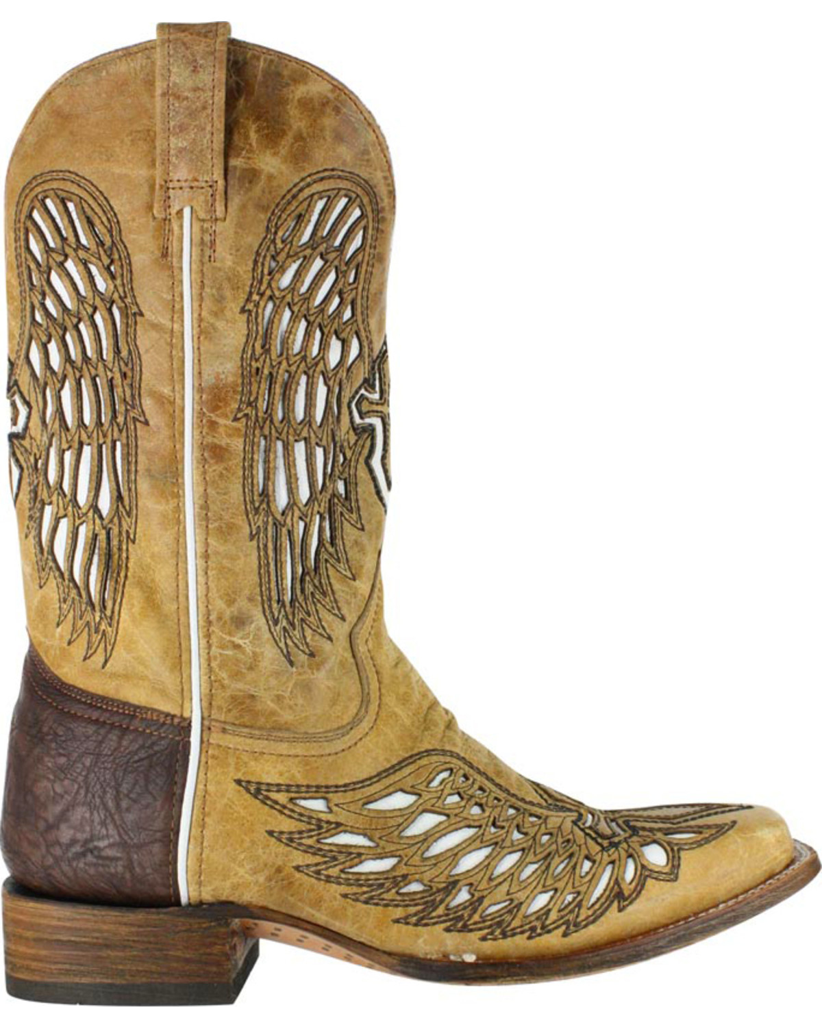 Corral Men's Square Toe Wing and Cross Inlay Western Boots | Boot Barn