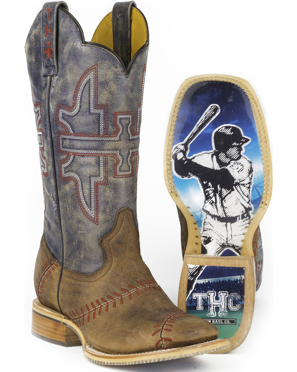 Tin Haul Men's Slugger Cowboy Boots Square Toe Boot Barn