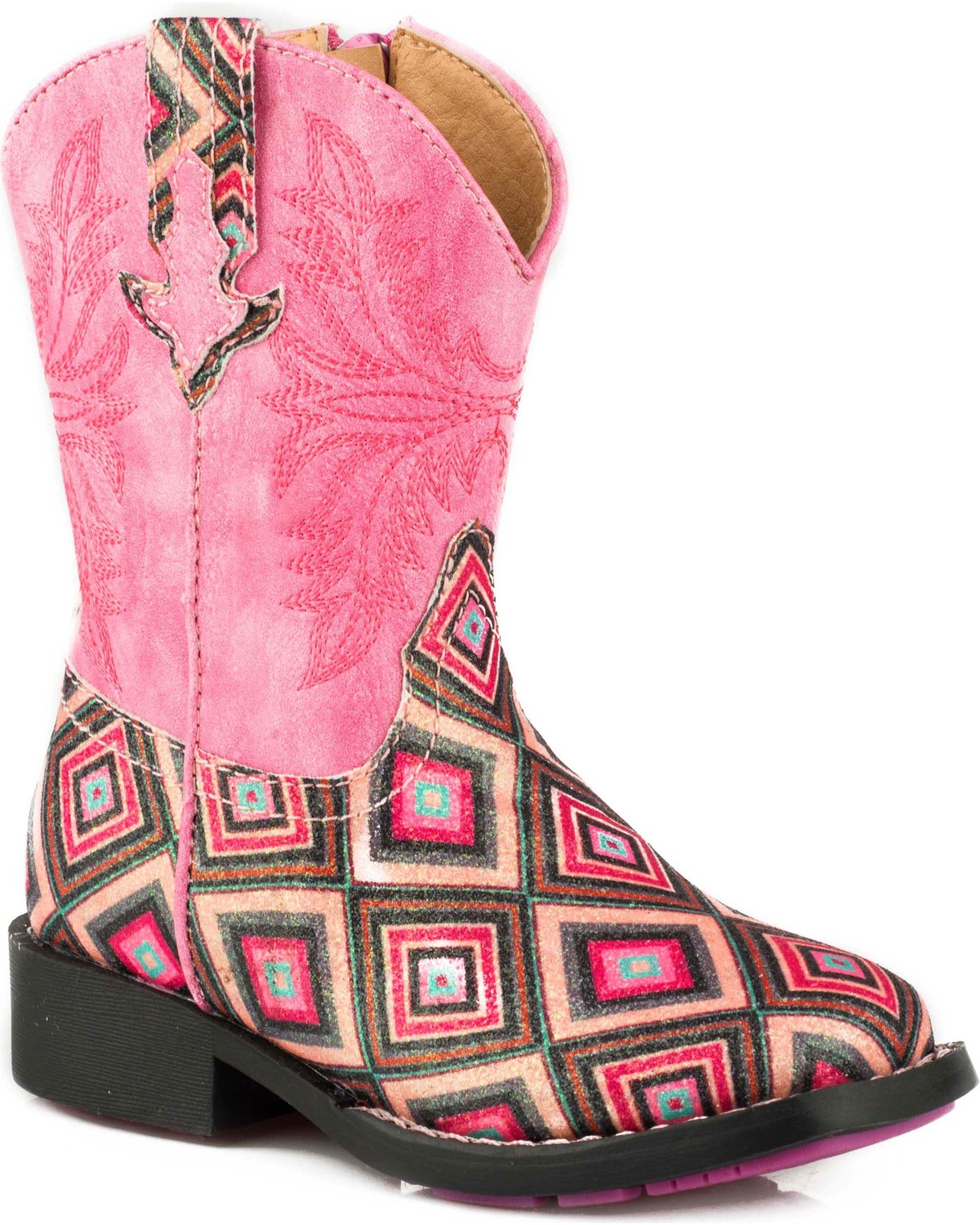 pink glitter cowgirl boots