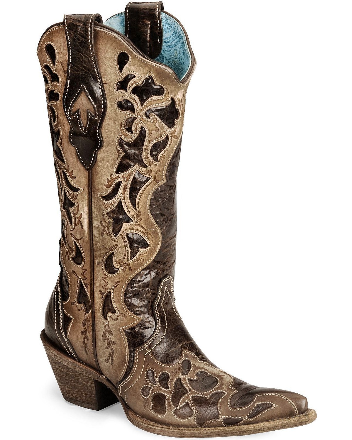 women's tooled cowboy boots