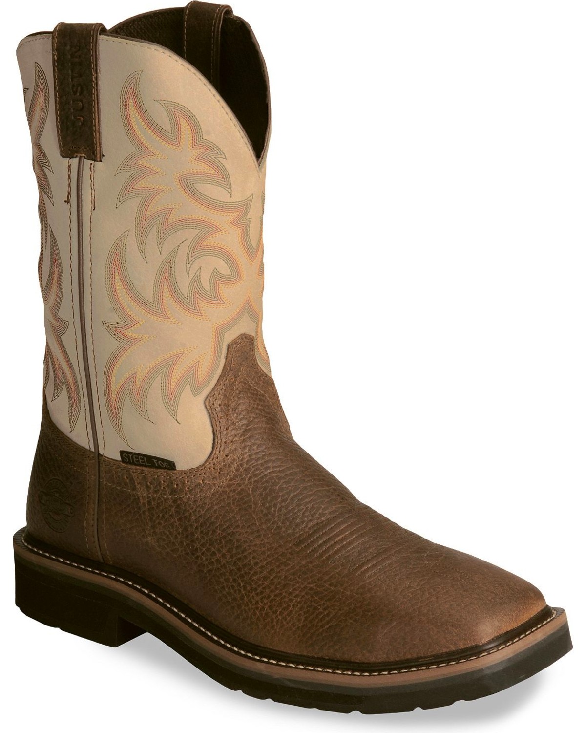 Justin Men's Stampede 11" Steel Toe Western Work Boots Boot Barn
