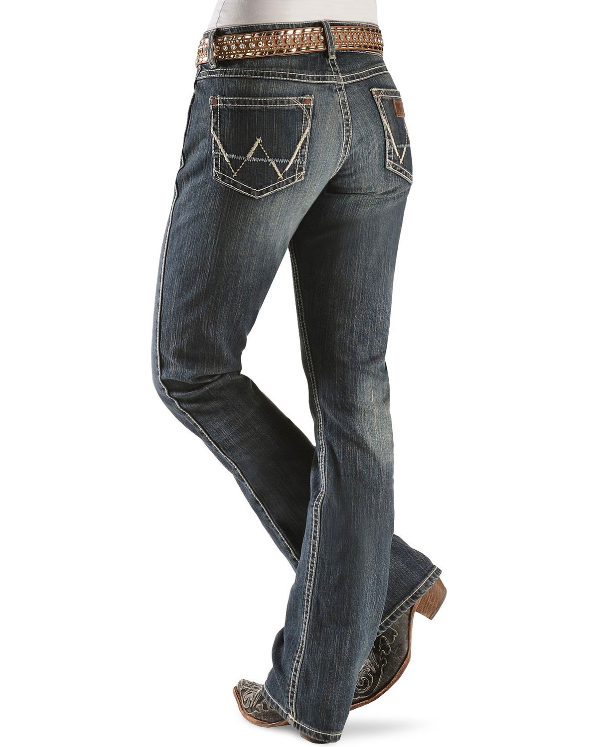 Wrangler Premium Patch Women's Mae Low Rise Boot Cut Jeans Boot Barn