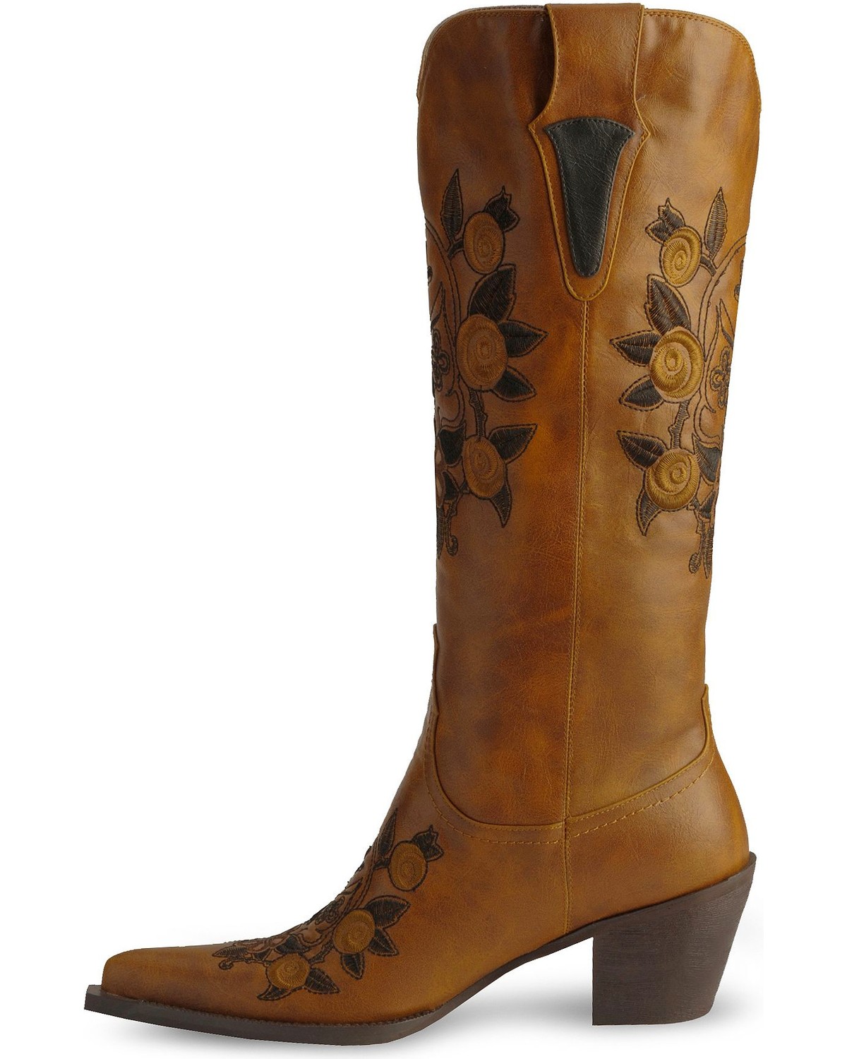 Roper Women's Floral Rose and Skull Western Boots Boot Barn