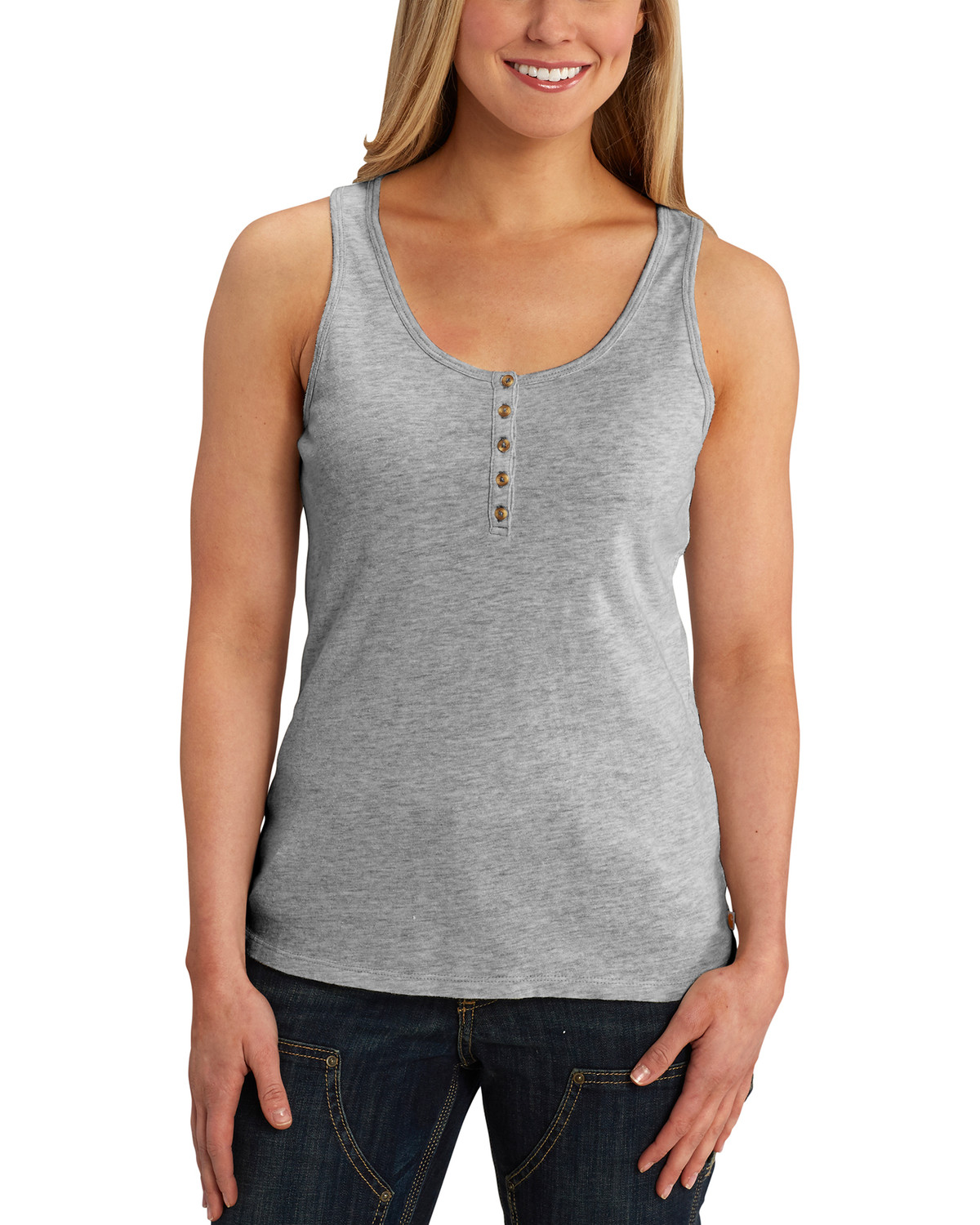 Carhartt Women's Lockhart Stretch Cotton Henley Tank Top Boot Barn