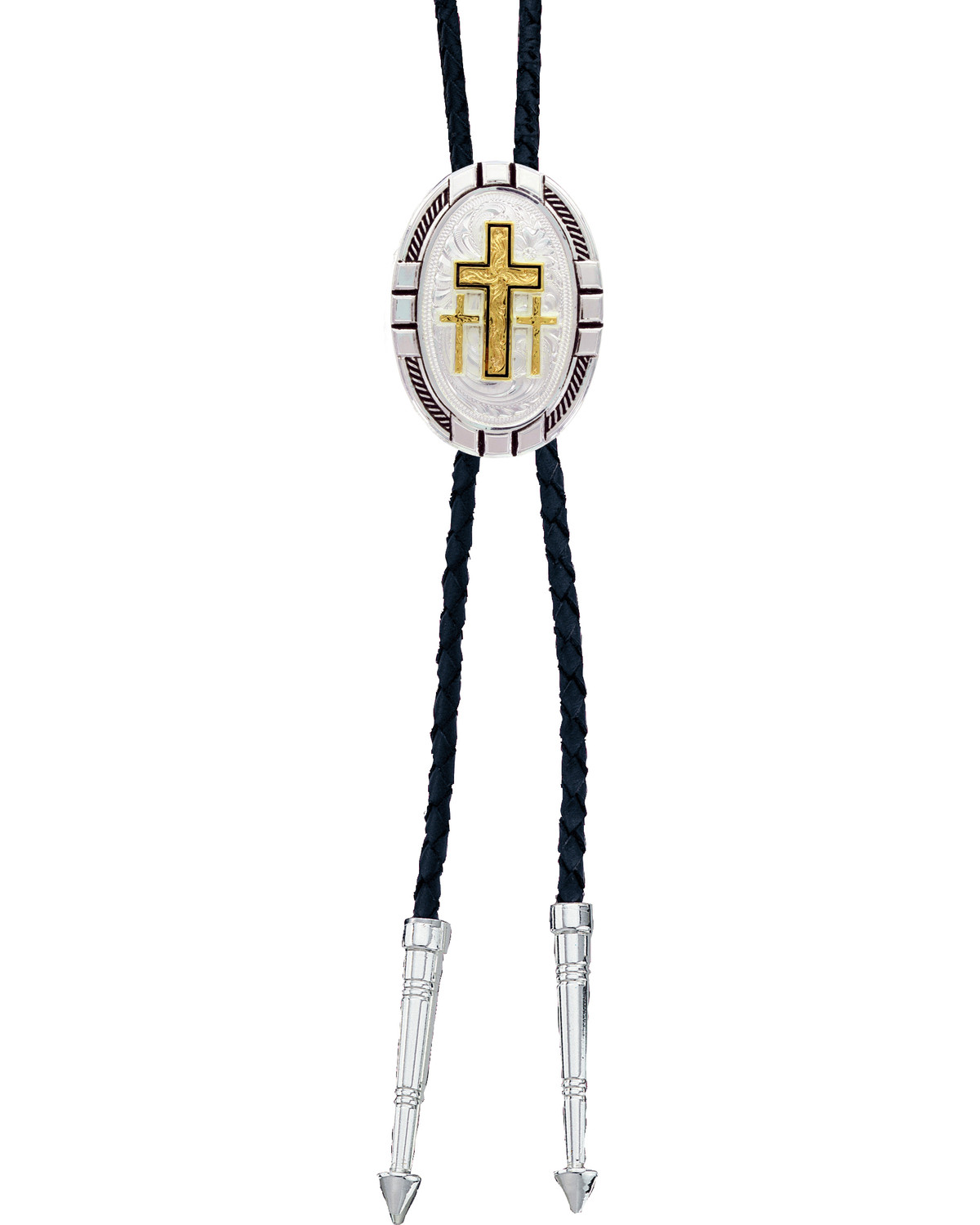 Montana Silversmiths New Traditions Four Directions Cross Bolo Tie