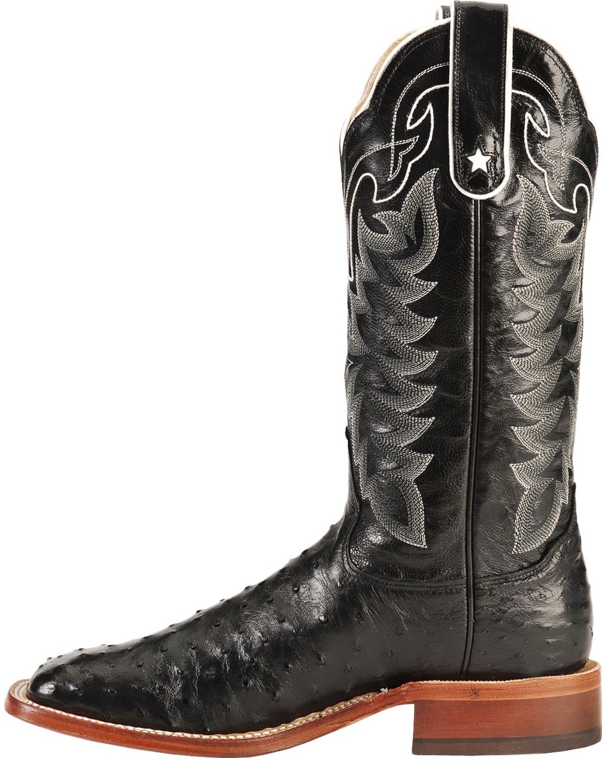 tony lama men's san saba full quill ostrich exotic boots