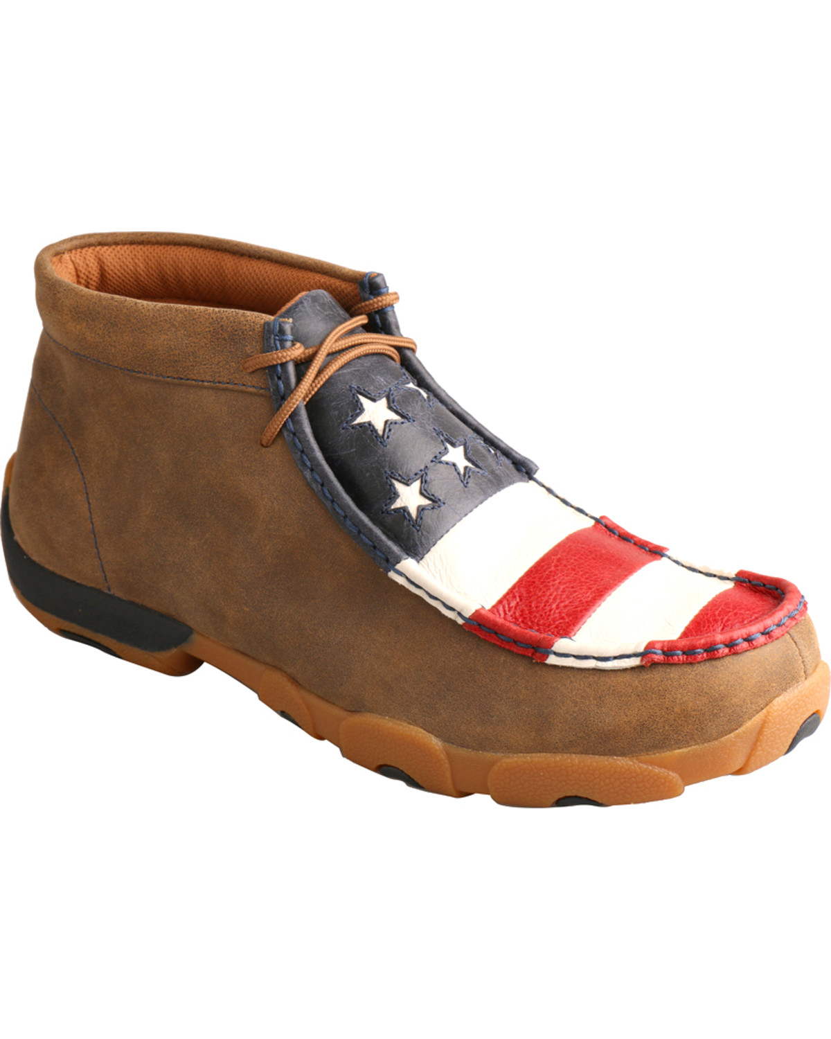 Twisted X Men�s VFW American Flag Moc Toe Driving Shoes