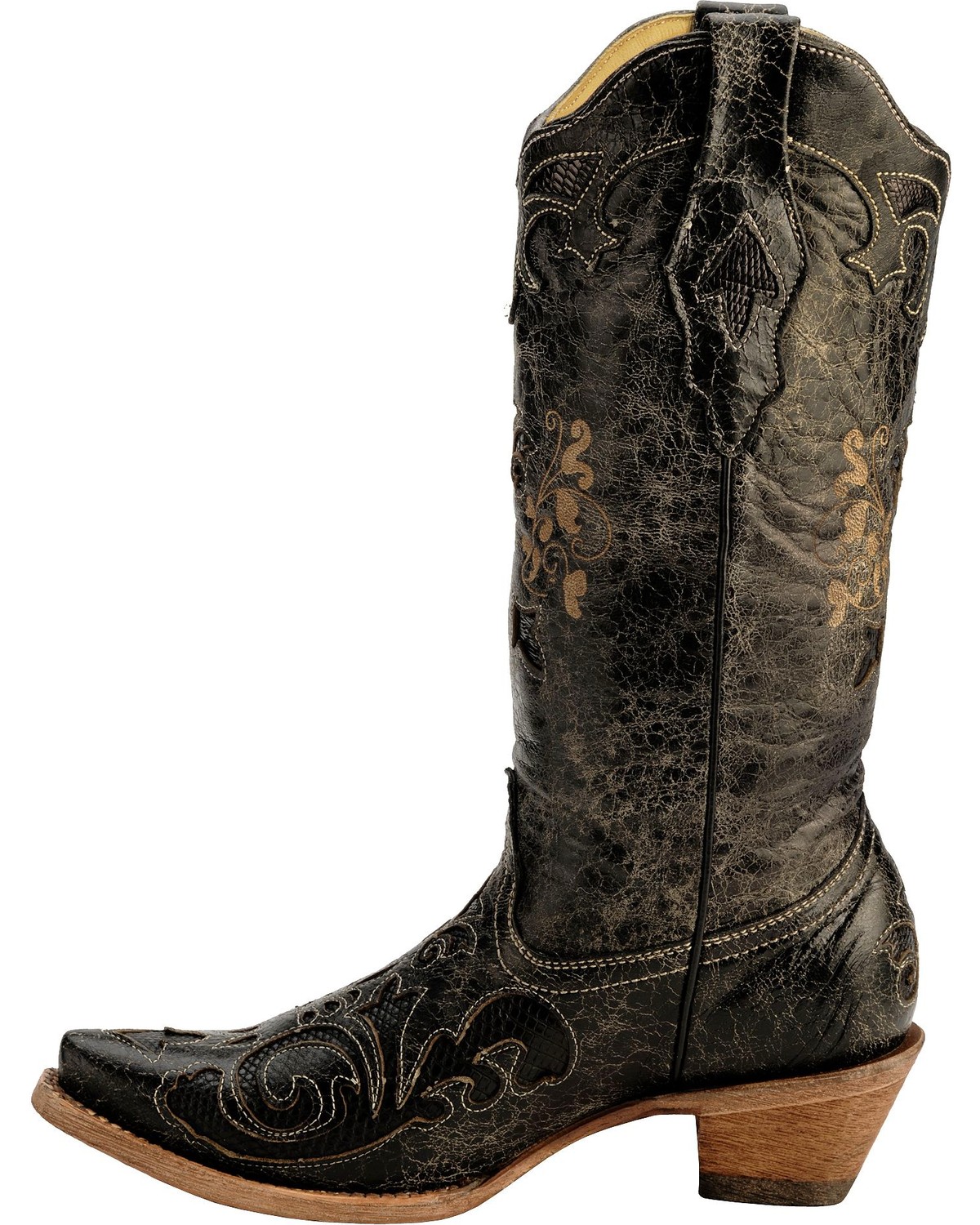 Corral Women's Lizard Inlay Snip Toe Exotic Boots Boot Barn
