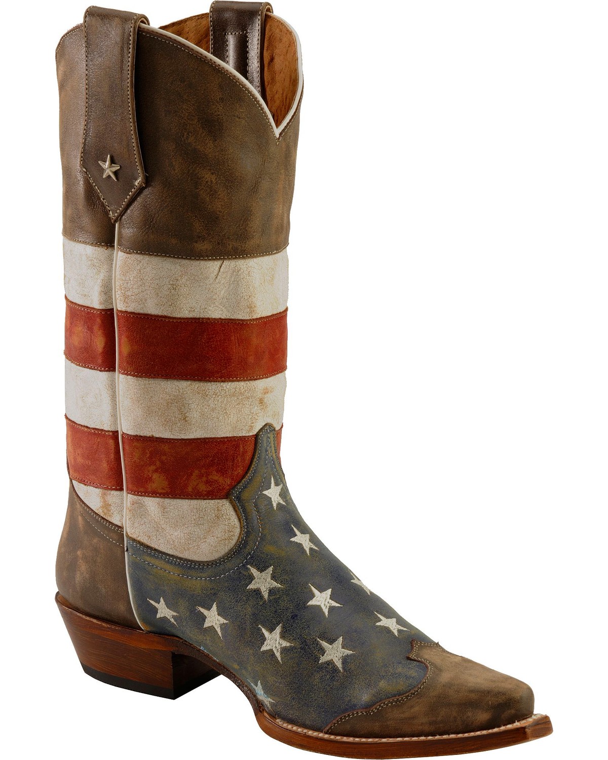 men's composite toe ripped flag western work boots