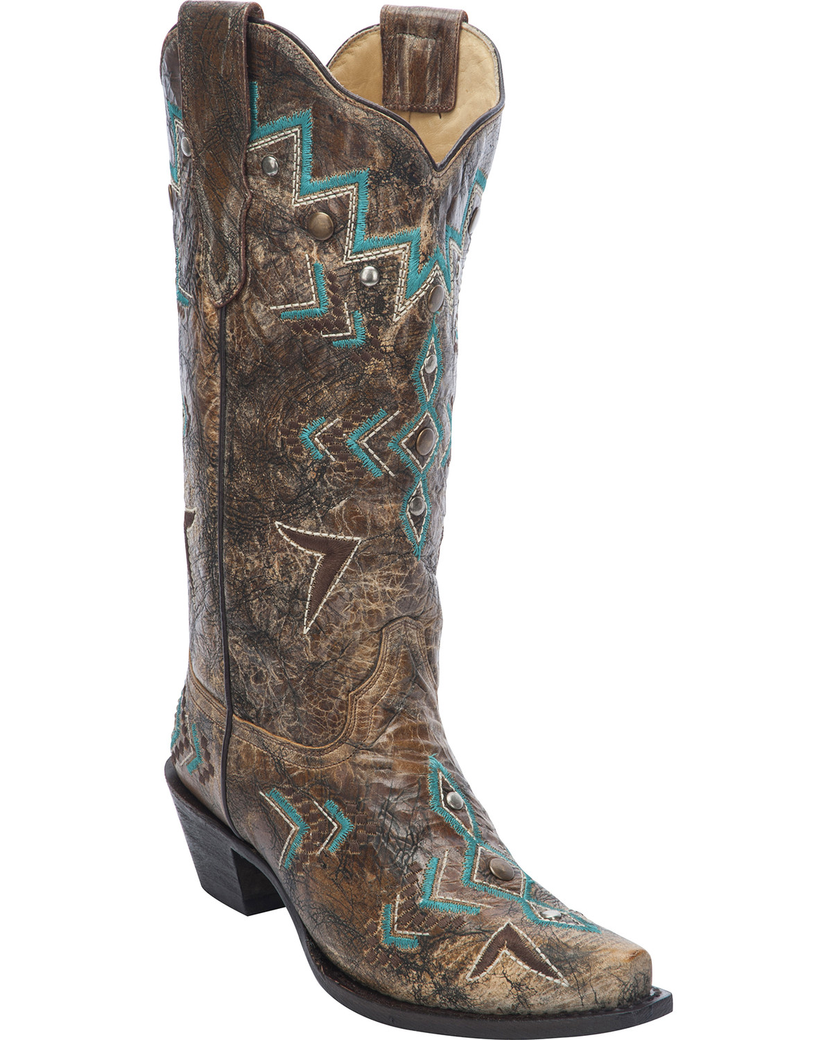 Corral Women's Stud & Embroidery Western Boots Boot Barn