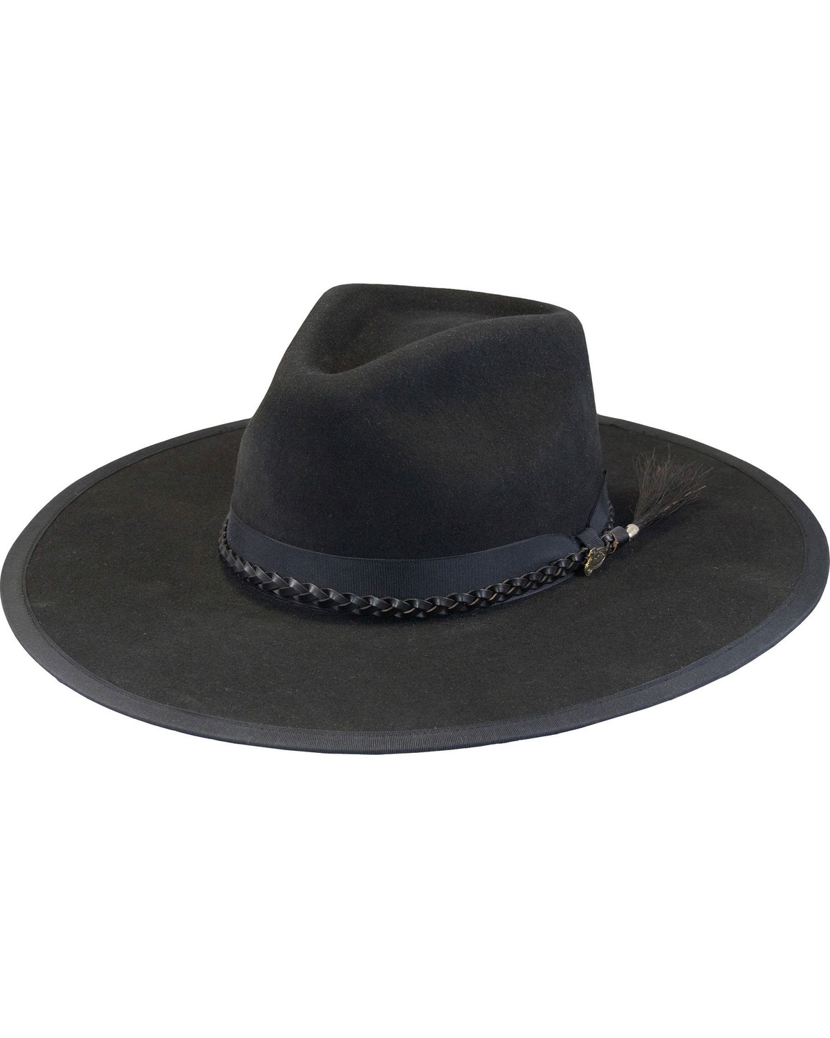 Justin Men's Black 7X Fur Felt Magnificent Hat Boot Barn