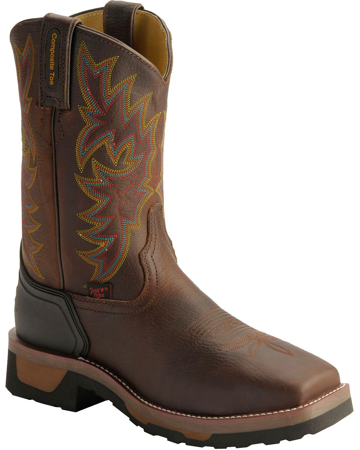 tony lama square toe work boots