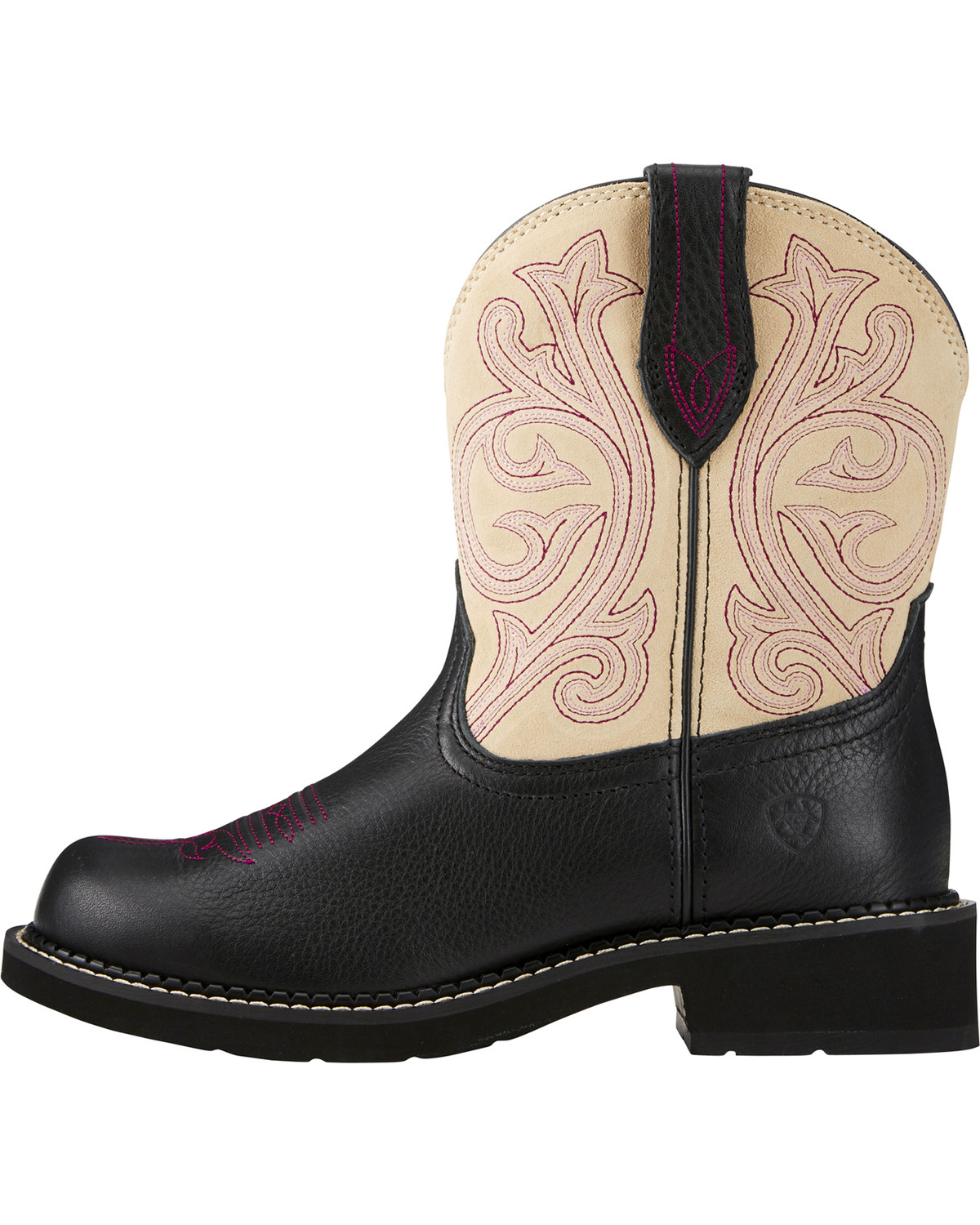 Ariat Fatbaby Women's Heritage Black/Cream Cowgirl Boots - Round Toe