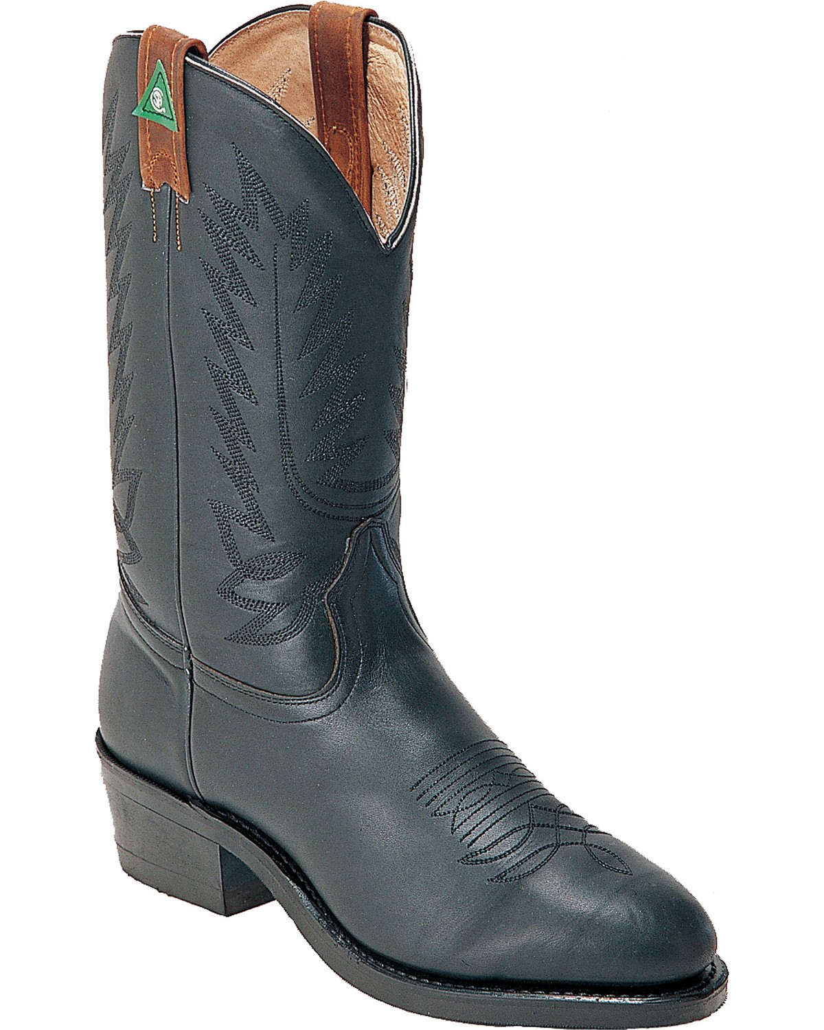 black cowboy boots steel toe