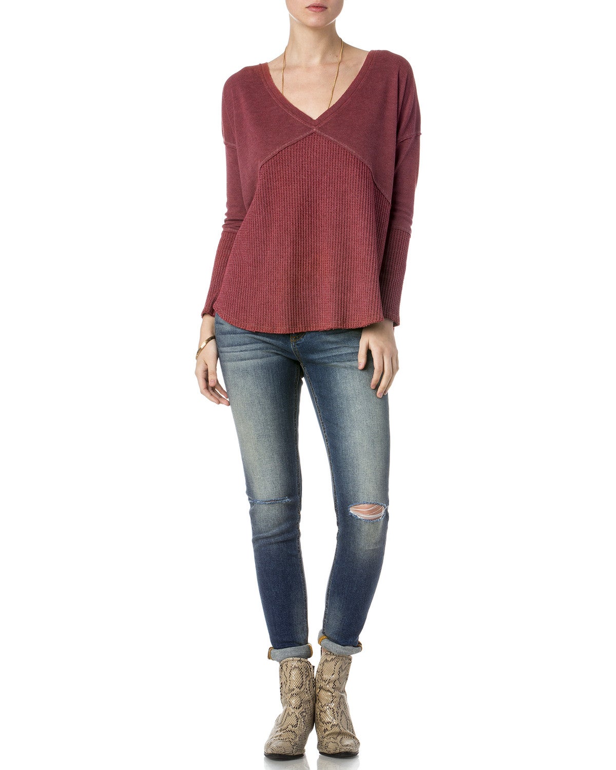 Miss Me Women's Red Lace Up Back Top | Boot Barn