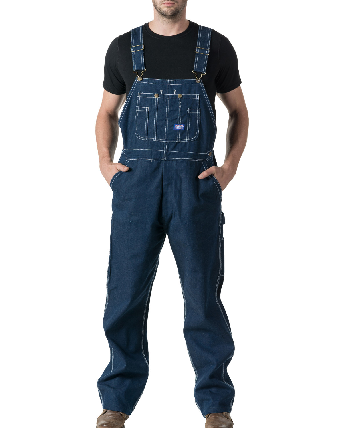 Walls Men's Big Smith Rigid Denim Bib Overalls Boot Barn
