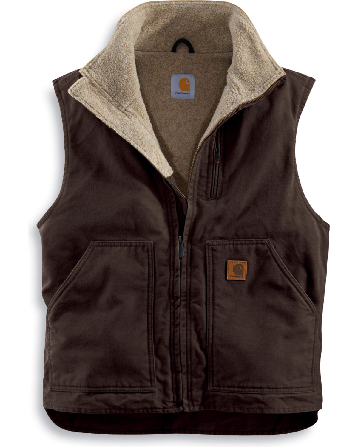 Carhartt Sherpa Lined Sandstone Duck Work Vest Boot Barn