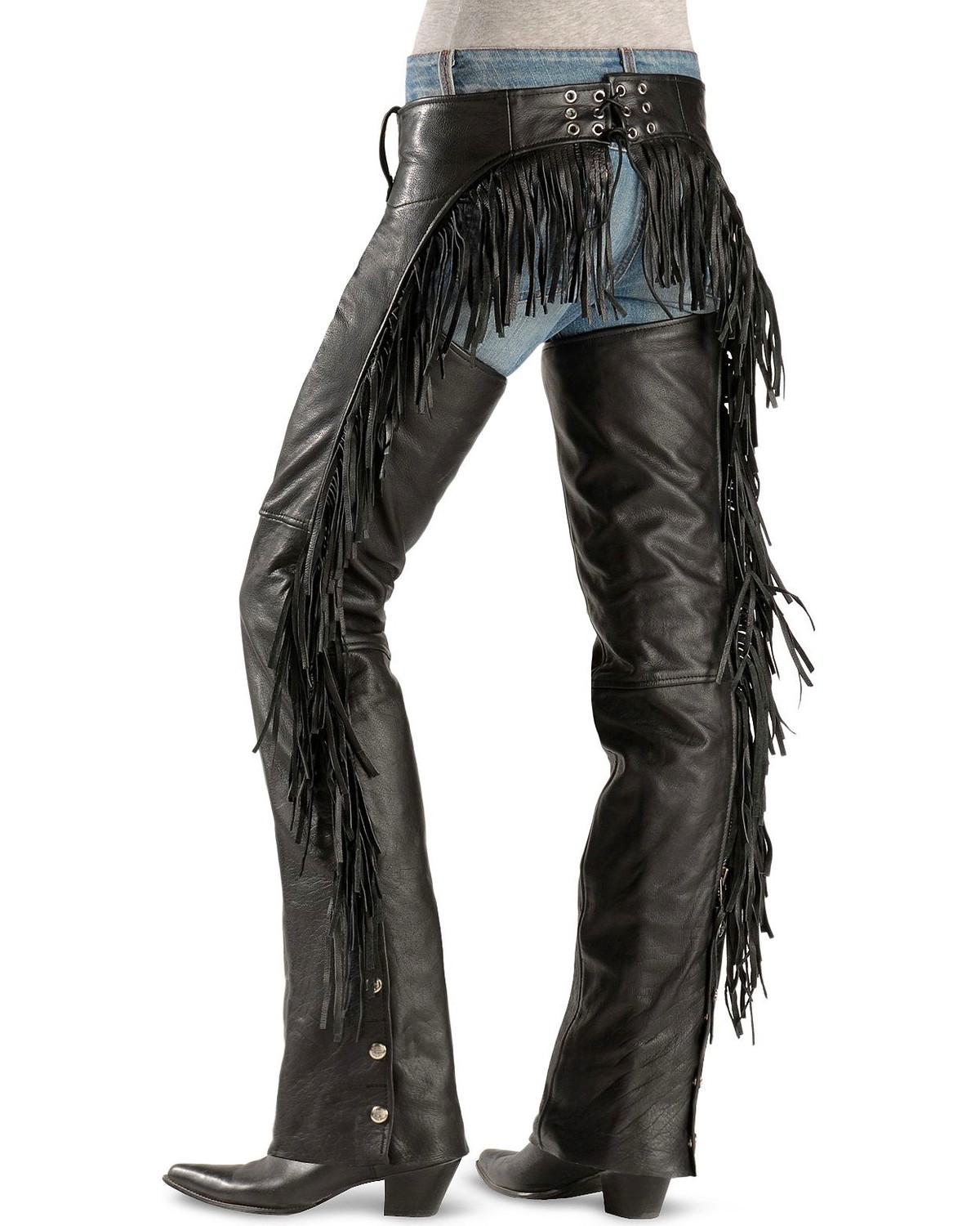 Interstate Leather Women's Leather Fringe Chaps Boot Barn