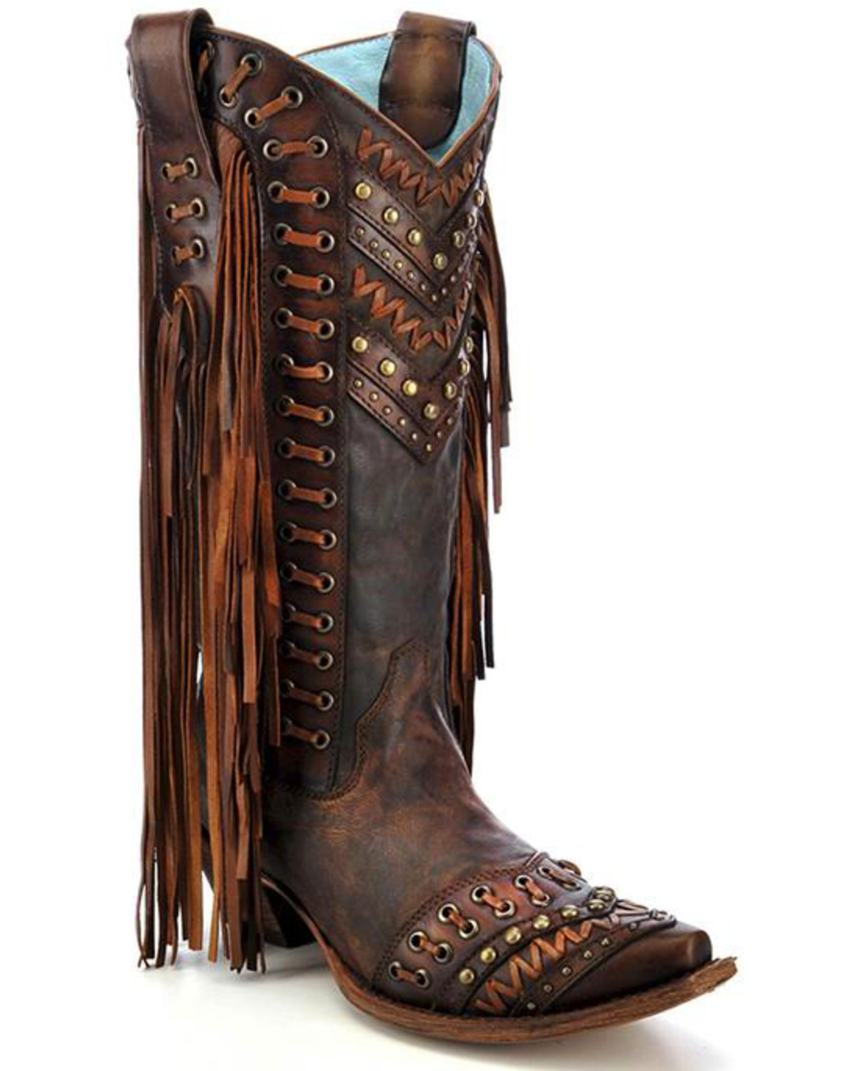 Corral Women's Studded Fringe Western Boots Boot Barn