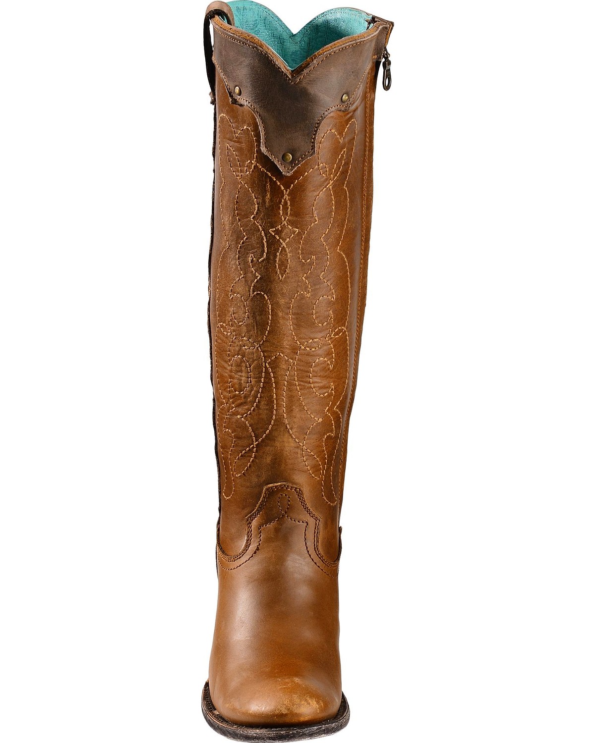round toe western boot womens