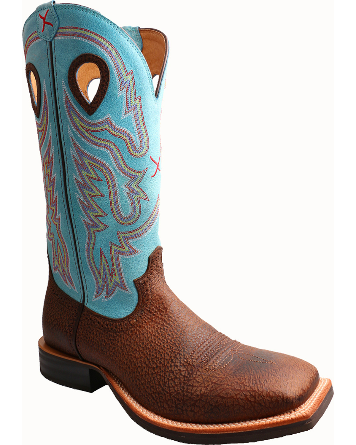 Twisted X Light Blue Ruff Stock Cowboy Boots Square Toe Boot Barn