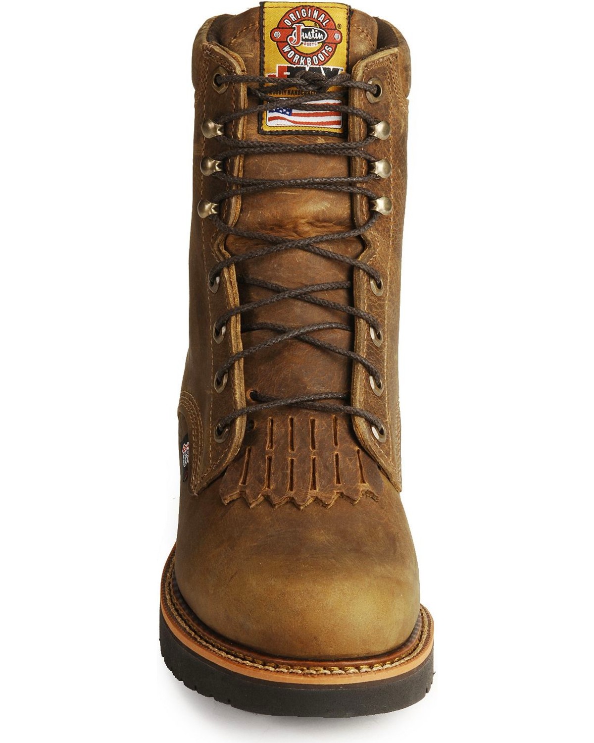 Justin Men's Rugged 8" Steel Toe LaceUp Work Boots Boot Barn