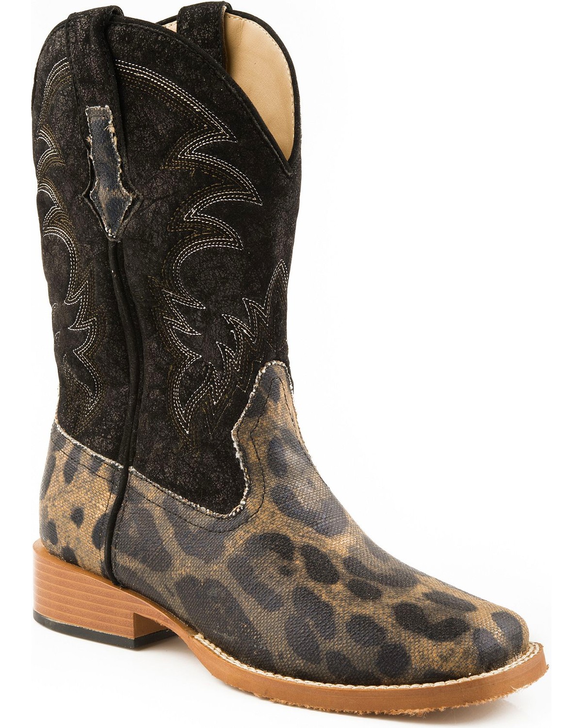 wide calf leopard print boots