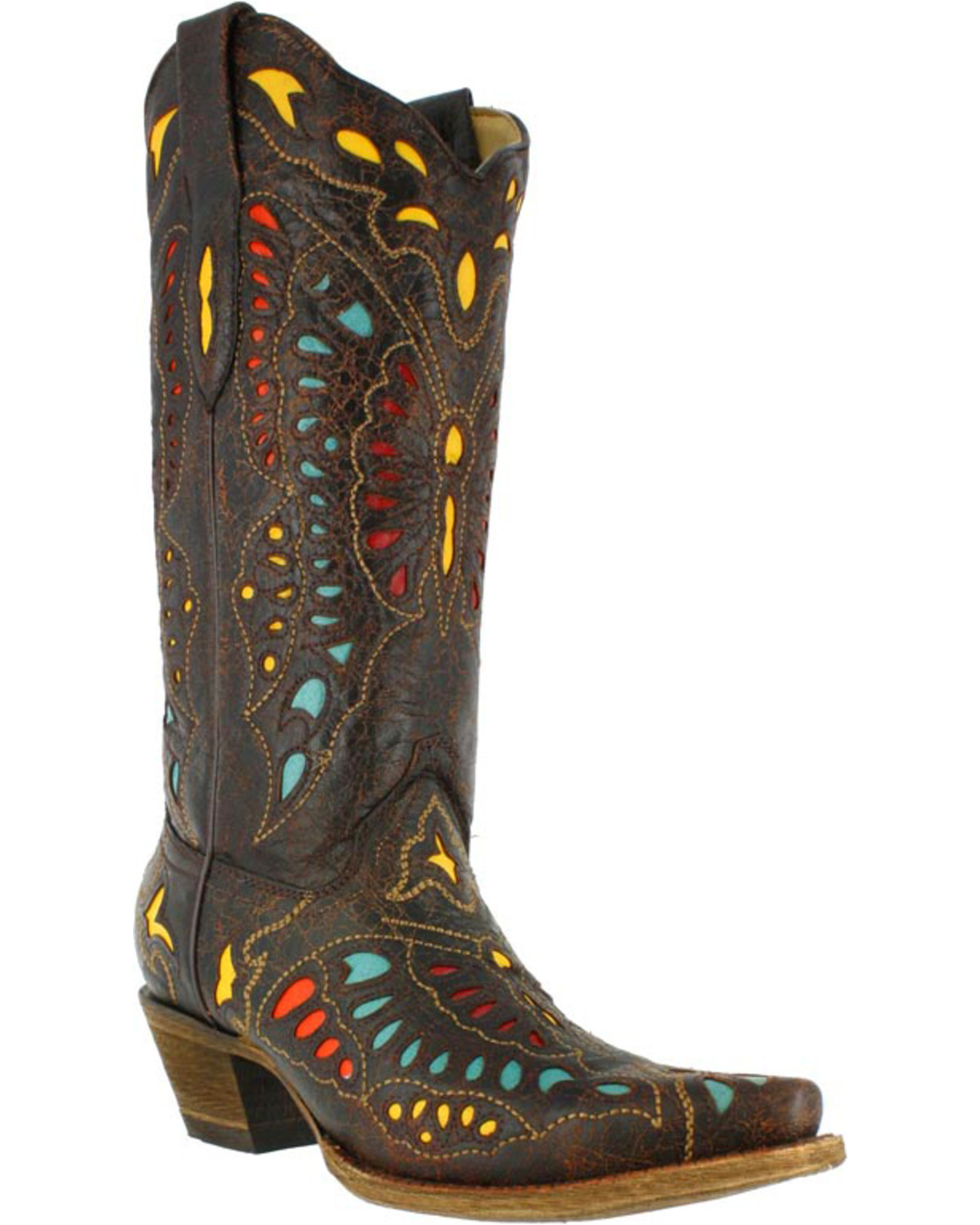 Corral Women's Butterfly Inlay Western Boots Boot Barn