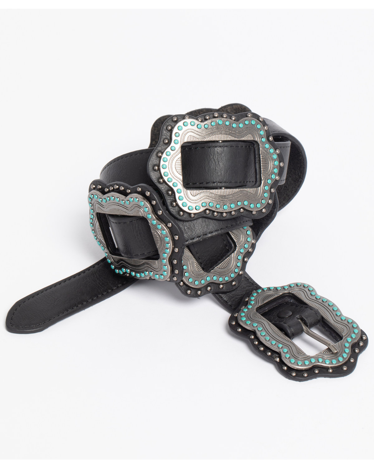 Roper Women's Black SlideOn Conchos Belt Boot Barn