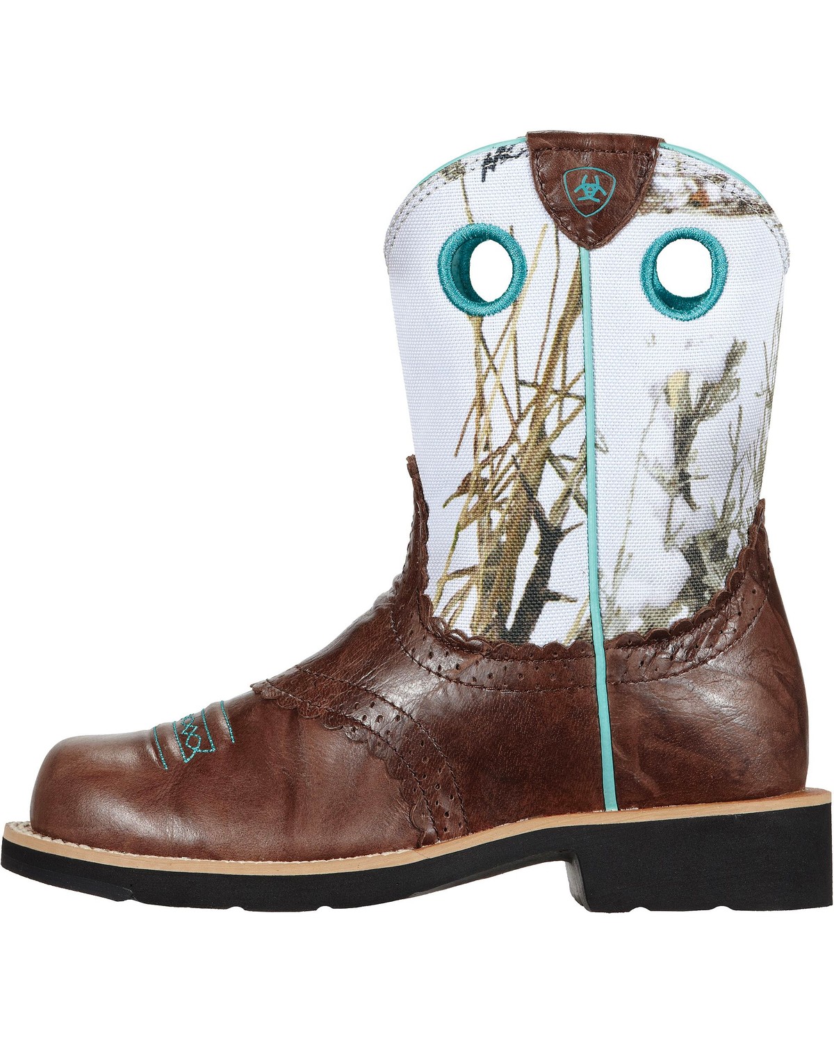 Ariat Kid's Fatbaby Crinkle Camo Snowflake Western Boots Boot Barn