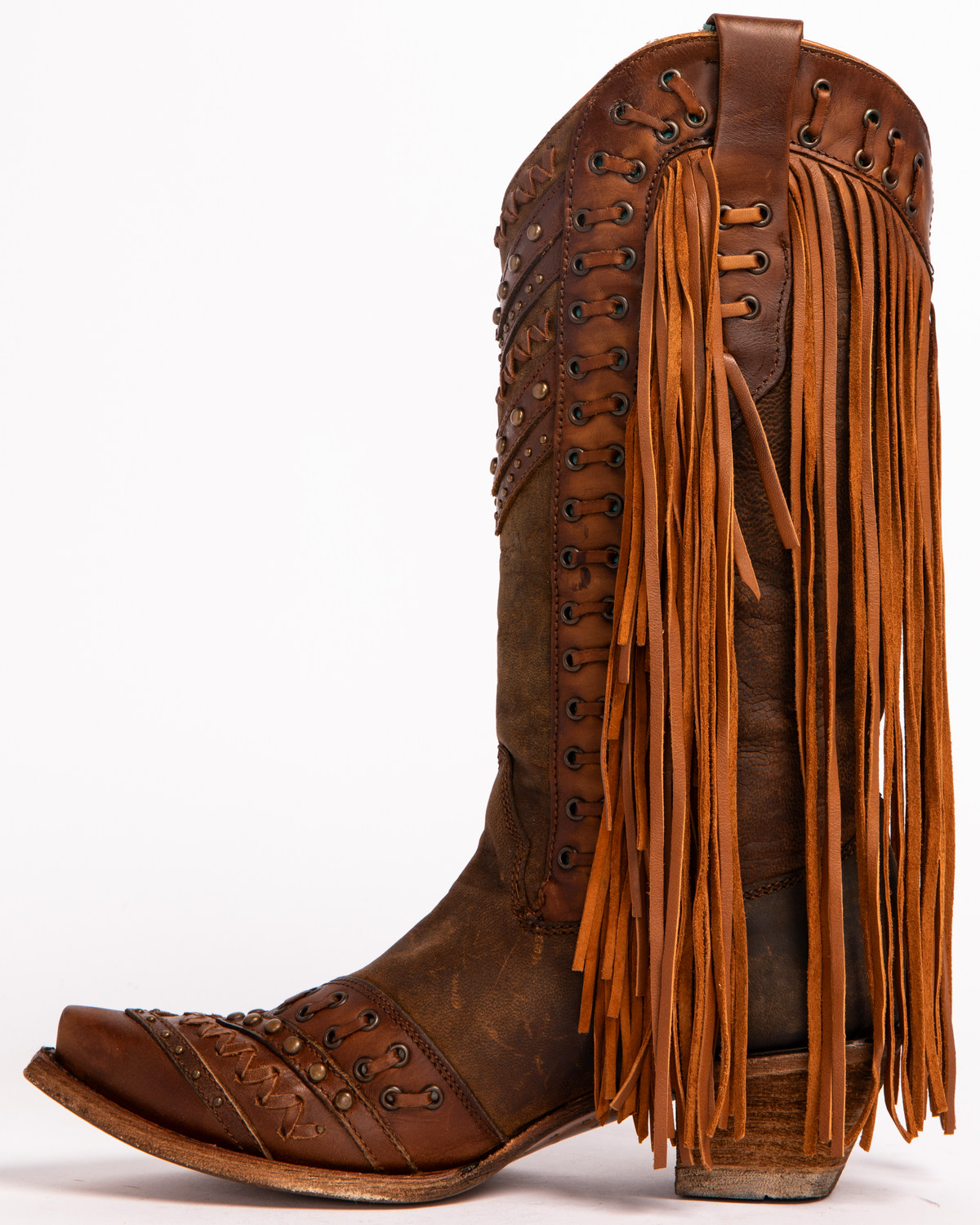 Corral Women's Studded Fringe Western Boots Boot Barn