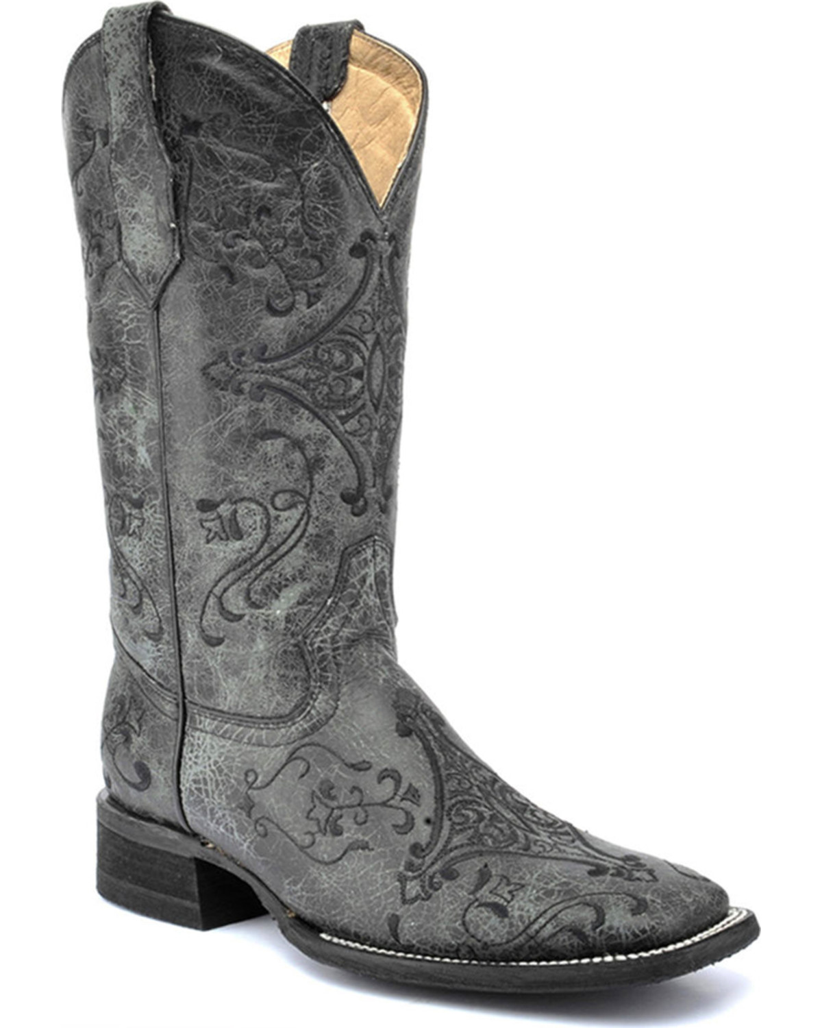 wide width square toe boots