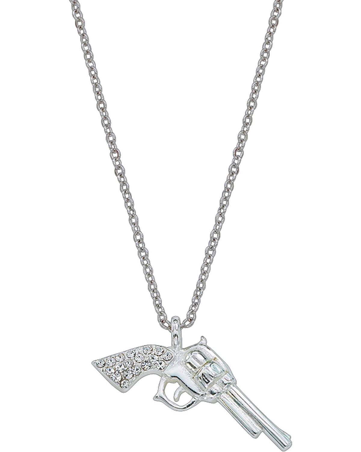 Montana Silversmiths Women's Silver Pistols With CZ Necklace Boot Barn