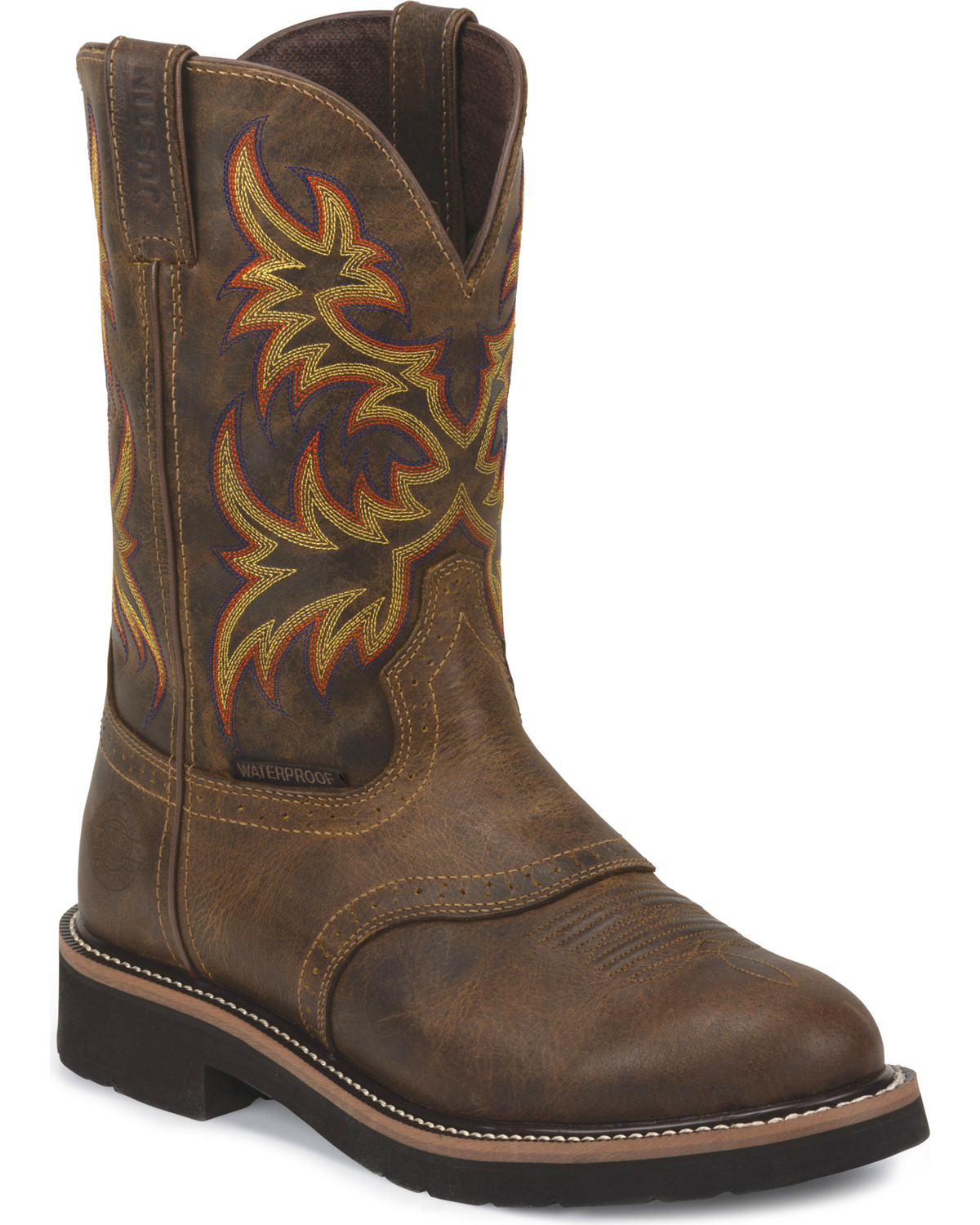 black justin work boots