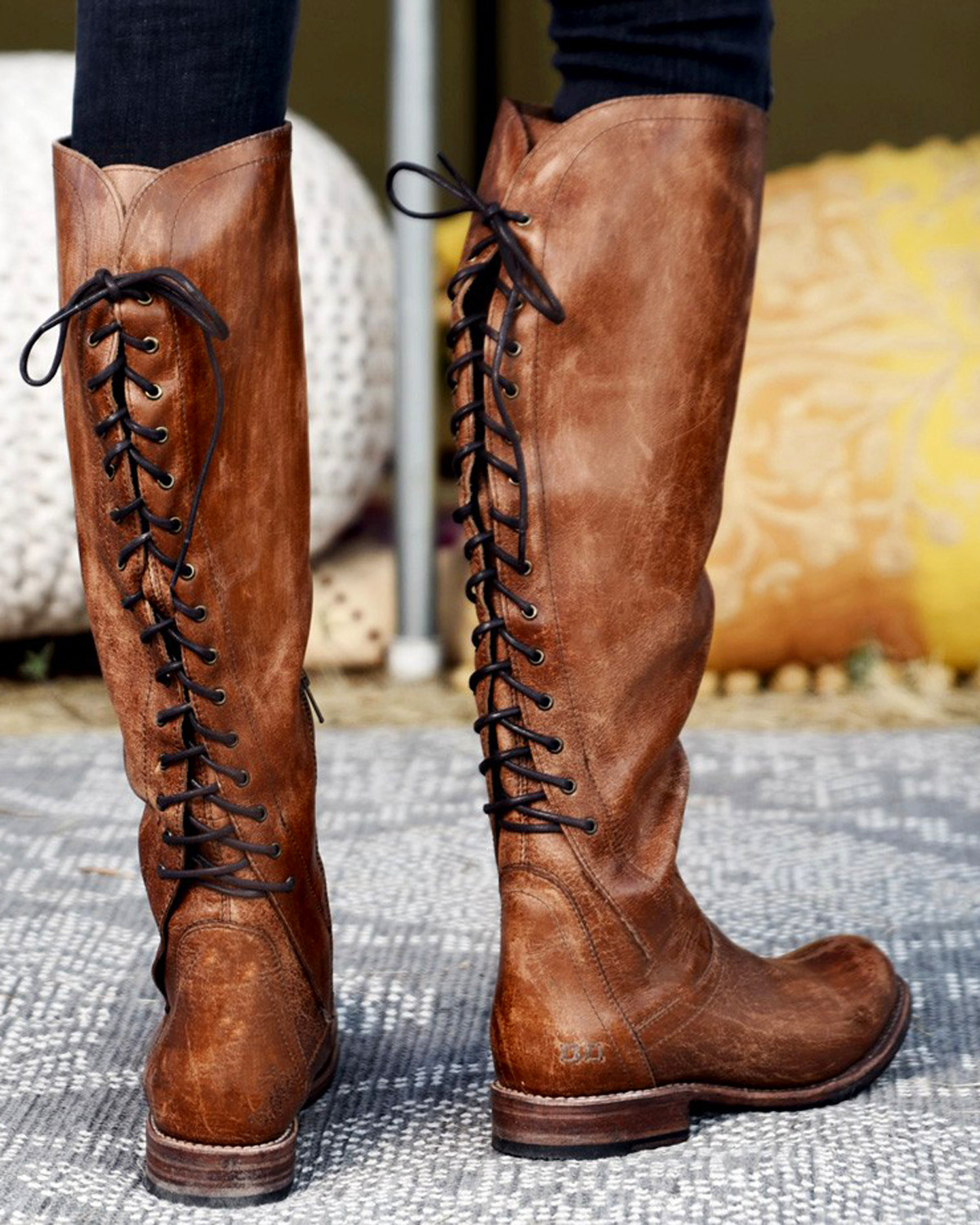bed stu decree strappy leather boot
