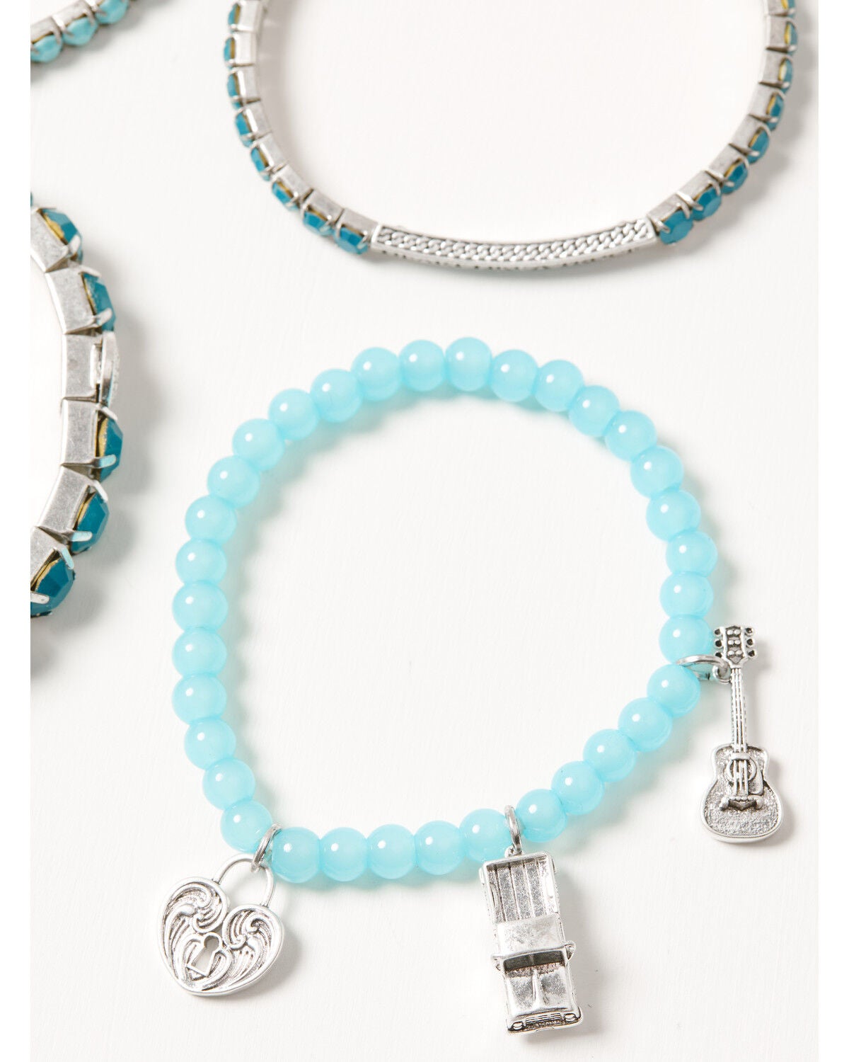 Image #3 - Lainey Wilson Women's Heart Like A Truck Beaded Bracelet, Silver, hi-res