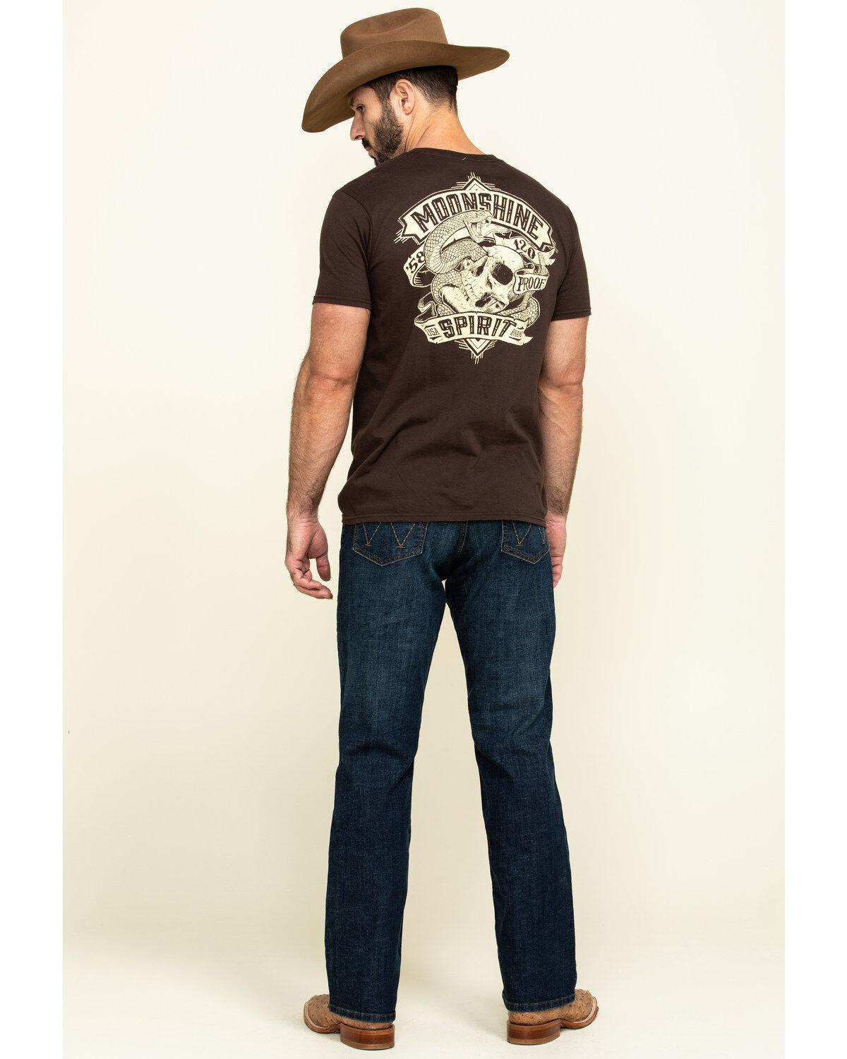 Image #5 - Wrangler Retro Men's Boot Barn Exclusive Phillips Dark Relaxed Bootcut Jeans , , hi-res
