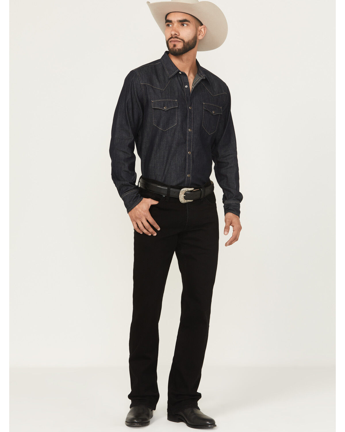 Image #1 - Cody James Black 1978® Men's Lawson Wash Dexter Slim Bootcut Stretch Denim Jeans, Black, hi-res